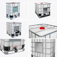 Réservoir IBC en HDPE de 1000 L avec cadre en acier, citerne IBC industrielle de 264 gallons, logo et couleur personnalisés pour le stockage de liquides en vrac