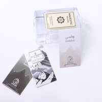 Autocollant de logo 3D en aluminium doré texturé, résistant à l'huile, de luxe, personnalisé, pour flacon de parfum en verre