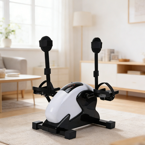 אופני שיקום חשמליים לזרועות ורגליים עם פדלים ותפסני כפות רגליים, לשימוש מתחת לשולחן, לאימון פיזיותרפיה. - Product Image 1