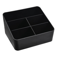 Nouvelle boîte de rangement de bureau rectangulaire Xichen à rayures verticales, design antidérapant à grille, compartiments pour cosmétiques et télécommandes