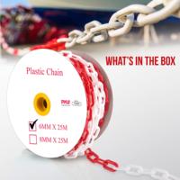 50m par maillon de chaîne de sécurité en plastique blanc rouge de rouleau pour le trafic conçu