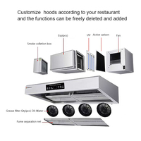 Hotte de cuisine commerciale système d'extinction d'incendie machines d'élimination du gaz hotte aspirante pour restaurant chine approvisionnement