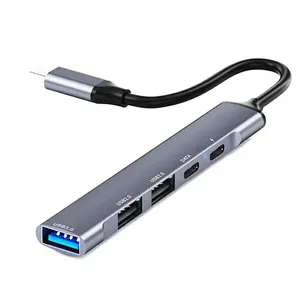Adaptateur Hub USB C multifonctionnel 5 en 1, convertisseur type-c vers PD USB-C, chargement USB 3.0