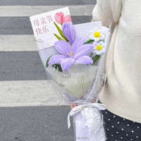 Bouquet de fleurs artificielles en chenille fait main, en forme de tulipes, cadeau romantique pour petite amie, fête des mères