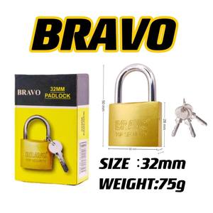 <span class=keywords><strong>Candado</strong></span> dorado Bravo <span class=keywords><strong>de</strong></span> alta <span class=keywords><strong>seguridad</strong></span> con 3 Llaves para el mercado sudamericano Suministro directo <span class=keywords><strong>de</strong></span> fábrica 20-75mm - Product Image 2