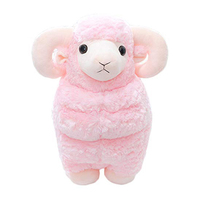 2025 personnalisé Mini Super doux lama agneau mouton noir jouet fait à la main PP coton maille gros maïs mignon doux peluche mouton pondéré