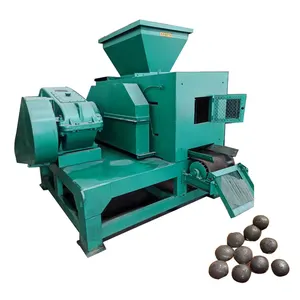 Máquina de prensa de briquetas de bolas de polvo mineral Máquina de briquetas de carbón de producción de briquetas de China Máquina de prensa de bolas de polvo de carbón