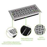 Lakeso Grilles de registres réglables en acier coloré sur mesure 4 x 12 pouces pour la climatisation des hôpitaux