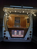 Caravane mobile mini RV en tôle galvanisée à vendre, possibilité de transporter une moto