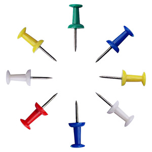 Punaises colorées circulaires en plastique en forme de H pour tableau d'affichage et travaux manuels - Product Image 3