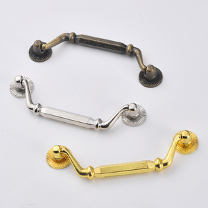 Chinese Style Zinc Alloy Drawer <b>Handles</b> 92mm Hole Spacing Antique Bronze Gold Silver Cabinet <b>Door</b> <b>Pulls</b> - Product Image 3