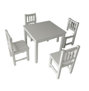 Set di Mobili Moderni in Legno per Asilo Nido per 4 Persone, Tavolo e Sedie Sicuri per Soggiorno e Ufficio Domestico con Design Ecologico - Product Image 4