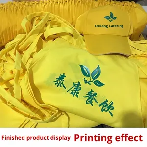 Tablier publicitaire de couleur unie de style coréen avec logo personnalisé Promotion en gros pour les vêtements de travail de <span class=keywords><strong>restaurant</strong></span> et de bar - Product Image 3