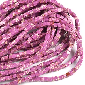 Bracelet Beads Loose Stones, 6*6*6mm Cubic Square Natural Stone Beads for Jewelry Making