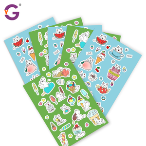 Autocollants personnalisés écologiques en forme d'animaux de dessin animé, impression imperméable, résistants à l'usure, style anthropomorphe, autocollant avec logo d'entreprise - Product Image 2