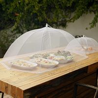 Picknick Camping Keuken Herbruikbaar Opvouwbaar Fruit Ademend Mesh Gaas Afdekking Pop-up Parasol Anti-vlieg Insectenwerend Voedselnet Hand