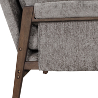 [Stock local USA] Fauteuil d'appoint en velours gris de style Mid-Century Modern pour salon et chambre à coucher, expédition domestique aux États-Unis, 1 pièce MOQ