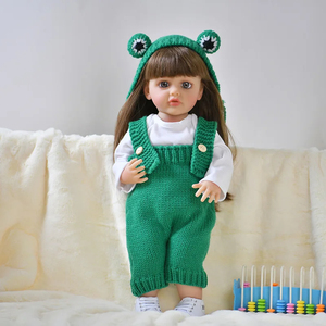 55Cm Silicone souple Reborn Bebe corps bébé poupée parfaite <span class=keywords><strong>pour</strong></span> les tout-petits avec des accessoires lavables de <span class=keywords><strong>couche</strong></span>-culotte <span class=keywords><strong>lavable</strong></span> - Product Image 4