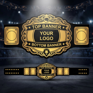 Ceinture de championnat de lutte personnalisée, sangle en cuir, plaque métallique, ceinture de titre personnalisée, ceinture de championnat sur mesure - Product Image 3