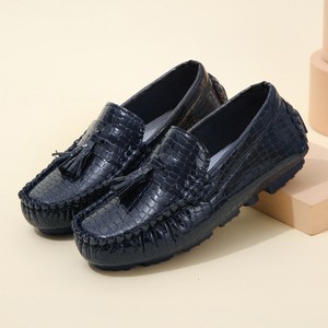 Nuevos Mocasines Azules Marinos para Niños, con Diseño de Cocodrilo <span class=keywords><strong>en</strong></span> Relieve, Decoración de Borlas, Antideslizantes, Zapatos Casuales para Niños, para la Escuela y Fiestas, Venta al Por Mayor, Personalizados - Product Image 1