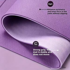 High Quality TPE Custom Logo 183cmb(6/8mm) Non-slip Eco-friendly Thickened for Gymnastic Fitness Workout Gear 183*61*0. - Product Image 5