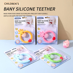 Juguetes al por mayor: Mordedores de silicona personalizados y coloridos para niños, rellenos de agua, novedad 2026, sin BPA, en forma de donut, para bebés. - Product Image 3