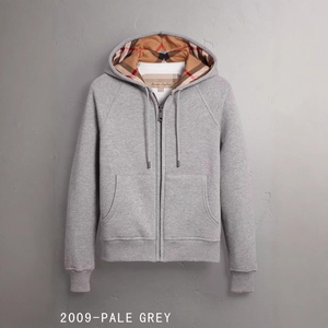 Sudadera con Capucha y Cremallera 100% Algodón a Cuadros con Logotipo de Marca Bordado para Hombre/Mujer, Ajuste Universal, Alta Calidad - Product Image 5