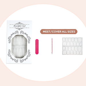 Faux ongles à presser de Noël, motif amande, effet œil de chat, flocon de neige, étoile, gâteau, réutilisables, manucure festive pour les fêtes - Product Image 5