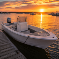 Bateau utilitaire de pêche polyvalent Triton 485 4,85 m avec console centrale pour utilisation en mer, en lac et en rivière, 90 CV, 5 places, pont, trappe de coque avant