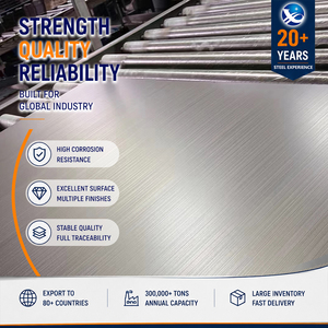 แผ่นเหล็กสแตนเลส ASTM A240 คุณภาพสูง 304 201 ผิวแบบแฮร์ไลน์ รีดร้อน หนา 0.5 มม. กว้าง 1219 มม. ตัดด้วยวอเตอร์เจ็ท - Product Image 1