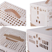 Cage de transport et d'entraînement pliable en plastique pour pigeons, respirante et multi-tailles, pour le transport et l'entraînement des oiseaux