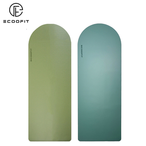 Tapete de Yoga de Goma PU Ecológico Vegano en Negro, Beige, <span class=keywords><strong>Azul</strong></span>, Nude, Verde Azulado, Blanco Melocotón, Marrón, Morado, Antideslizante, Personalizado, en Forma de Arco, Ovalado o Redondo - Product Image 3