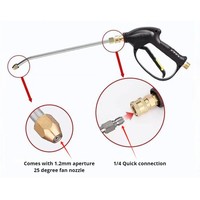 Pistolet à eau multi-angles à connexion rapide 1/4, lance de pulvérisation en acier inoxydable, nettoyeur haute pression, 6 tailles, outils de nettoyage automobile