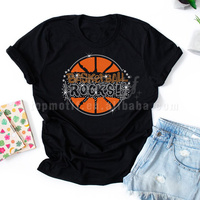 Offre Spéciale personnalisé de basket-ball maman strass conception de transfert de presse à chaud
