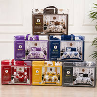 Ensemble de literie 8 pièces pour chambre à coucher, taille Queen et King, imprimé floral et géométrique, avec rideaux – Fournisseur d'usine