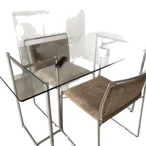 Mesa de comedor de vidrio, estructura rectangular estable, diseño minimalista moderno para sala de estar - Product Image 5