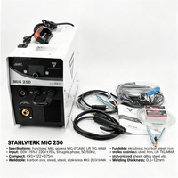 Postes à souder portables 4-en-1 110V/220V MIG/Gaz sans gaz FCAW/Lift TIG/MMA, machine à souder à onduleur IGBT pour STAHL WERK MIG250