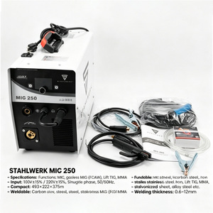 Postes à souder portables 4-en-1 110V/220V <span class=keywords><strong>MIG</strong></span>/Gaz sans gaz FCAW/Lift TIG/MMA, machine à souder à onduleur IGBT pour STAHL WERK MIG250 - Product Image 2