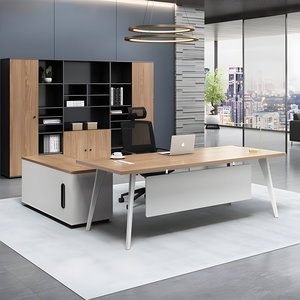 Escritorio ejecutivo de lujo moderno Doctor Mesa en forma de L Modularidad Panel de madera Estilo Fabricado Trabajo Oficina Muebles Empresa - Product Image 5