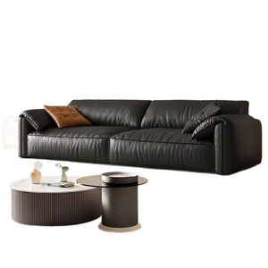 <span class=keywords><strong>Canapé</strong></span> <span class=keywords><strong>3</strong></span> <span class=keywords><strong>places</strong></span> en cuir souple de style minimaliste pour salon ou appartement <span class=keywords><strong>confortable</strong></span> avec oreillers pour <span class=keywords><strong>canapé</strong></span> de chambre à usage domestique - Product Image 4