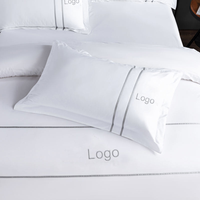 Vente en gros de literie blanche de luxe cinq étoiles pour hôtel Ensemble de draps 100% coton Ensemble de draps doux housse de couette et draps pour hôtel comme confort