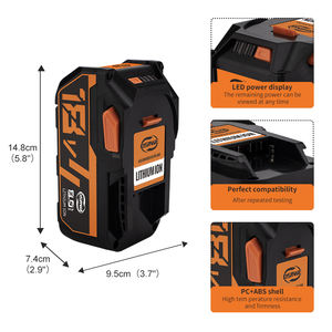 Аккумулятор для электроинструмента UN38.3, 1.5 Ач, аналог <span class=keywords><strong>Ridgid</strong></span> R840083, перезаряжаемый, 12В - Product Image 2