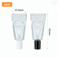 Flacon roll-on en verre vide de 10 ml pour l'emballage d'huiles essentielles, impression sérigraphique personnalisée, prix d'usine, bille en acier inoxydable