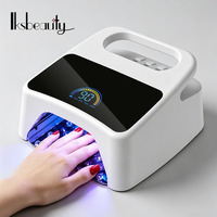 Lampu Kuku NLS40 Isi Ulang Tanpa Kabel 72w Lampu Led Profesional untuk Tangan dan Kaki Alas Dapat Dilepas Sensor Inframerah Pengering Kuku