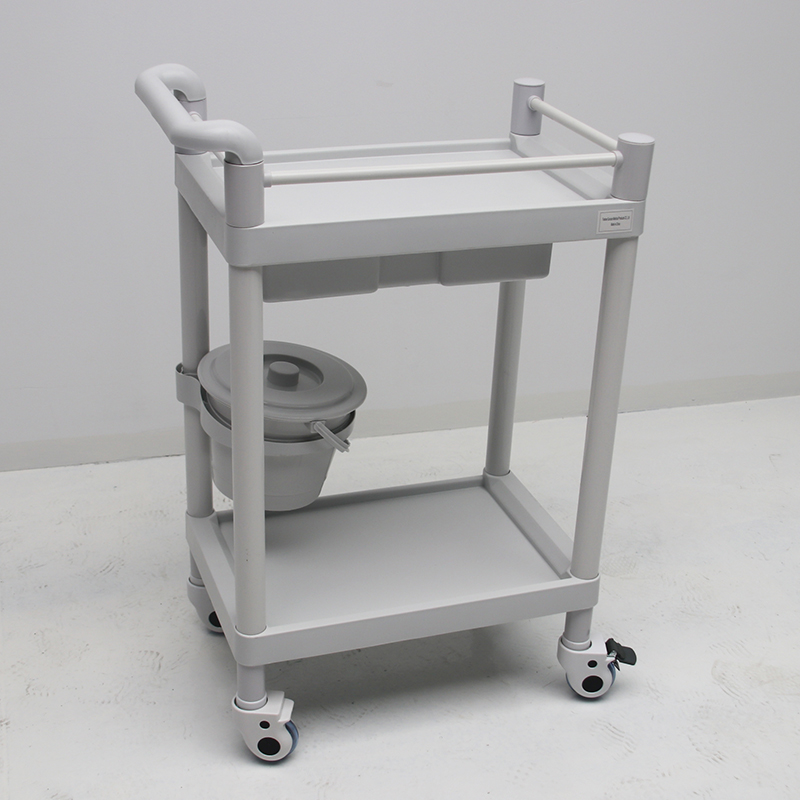 MN-101E Hospital ABS Plastic Instrument Cart Medical Equipment Trolley for Delivery