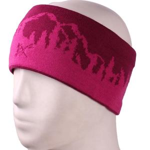 <span class=keywords><strong>Bandeau</strong></span> d'hiver en laine mérinos doublée de polaire douce et chaude avec logo jacquard personnalisé - Product Image 1