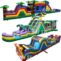 Parcours du Combattant Gonflable Géant Commercial pour Adultes, Activités Sportives pour Enfants, Parcours d'Obstacles Gonflable pour Adultes