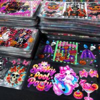 Autocollants UV DTF pour gobelets Halloween effrayant, motifs citrouille et fantôme mignons, haute définition, imperméables pour gobelets et bouteilles en verre