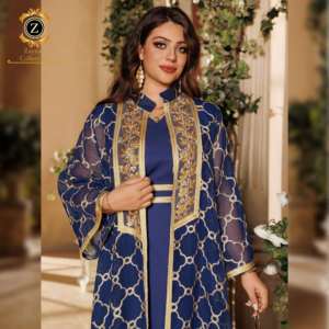 Zaynab Frauen Muslimisches Kleid Frauen Muslim Schwarze Robe Kaftan Kimono Moderne Frauen Dubai Islamischer Ramadan Abaya - Product Image 1