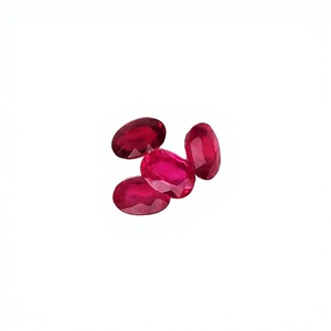 Bijoux en pierres précieuses SGARIT, rubis ovale de 4*5 mm, pierre facettée, pierres précieuses authentiques, rubis rouge naturel avec iridescence pour la fabrication de bijoux - Product Image 2